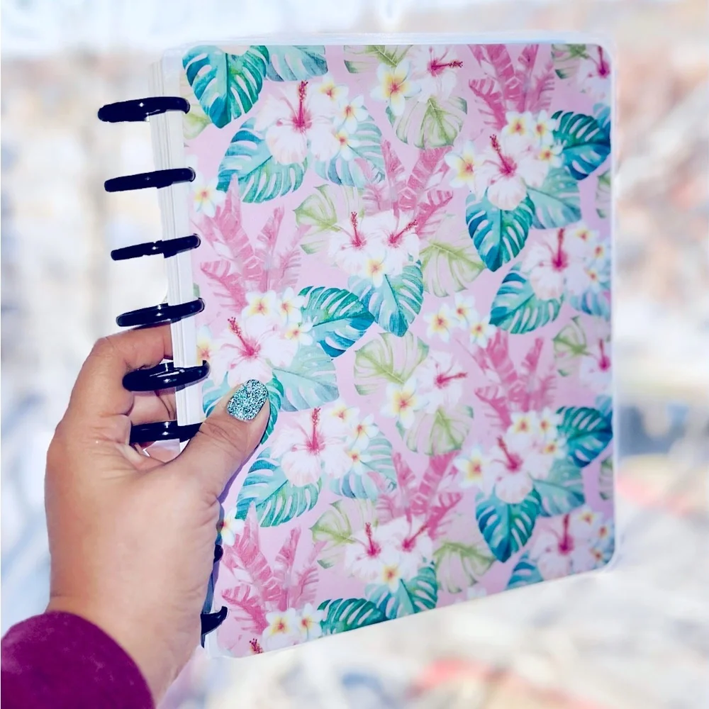 Happy planner cover set classic size tropical floral